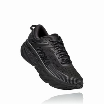 Hoka One One BONDI 7 Brede Sko Herre Svarte | QJcEFOv5